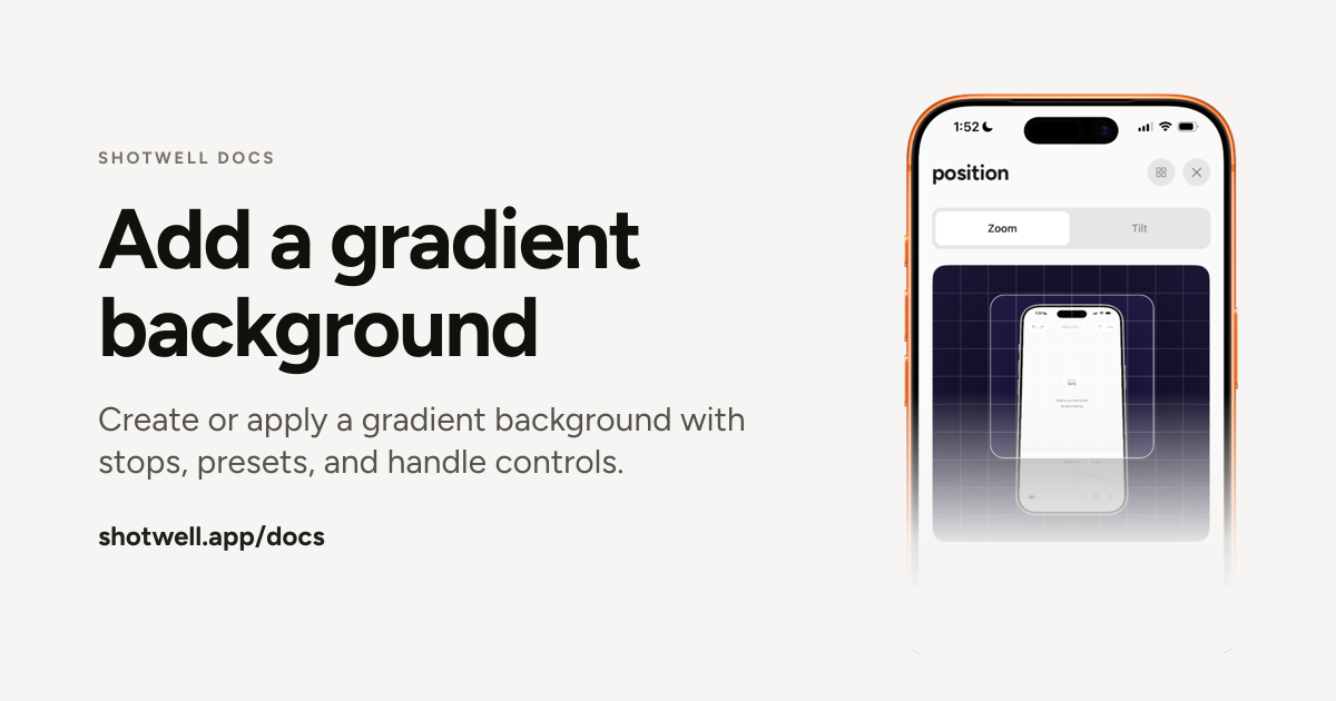 Add a gradient background — Shotwell