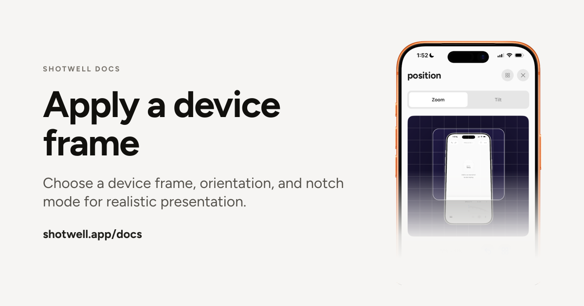 Apply a device frame — Shotwell